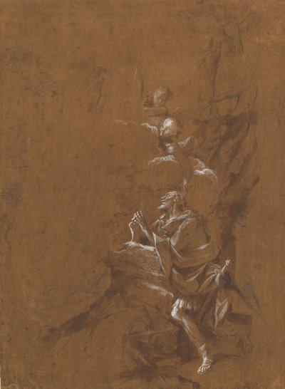 A visão de São Guilherme da Aquitânia., final da década de 1650. de Giovanni Angelo Canini