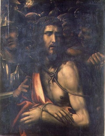 Cristo em meio aos seus Tormentores, c.1525-50 (painel) de Giovanni Antonio Bazzi Sodoma