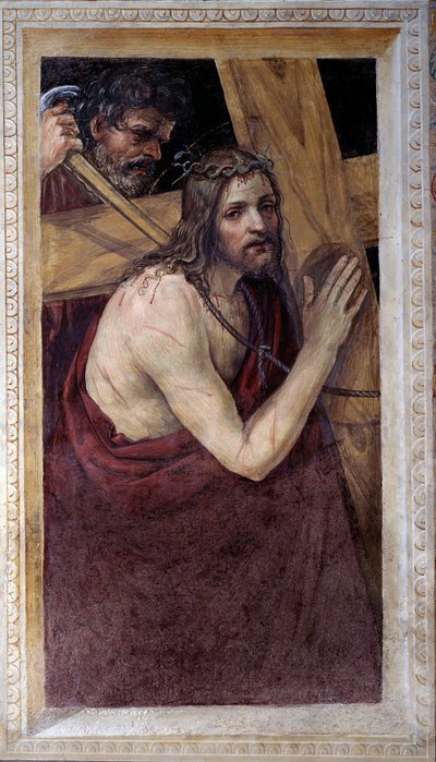 Jesus carregando a sua cruz (Fresco de Giovanni Antonio Bazzi Sodoma