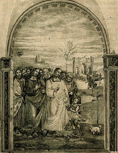 Multiplicação de pães e peixes, frescos por Sodoma (1477-1549), refeitório de Sant