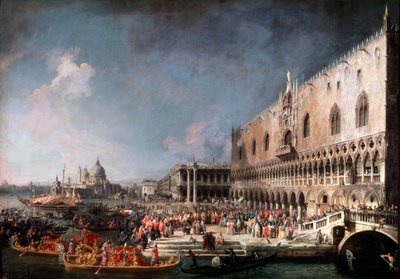 Chegada do embaixador francês em Veneza, 1725-1726. de Giovanni Antonio Canal