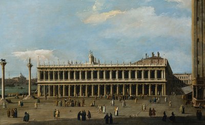 A Biblioteca e a Piazzetta, Veneza, do Palácio Ducal, de Giovanni Antonio Canal