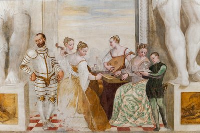 O Concerto, Salão Principal, c.1570 (fresco) de Giovanni Antonio Fasolo