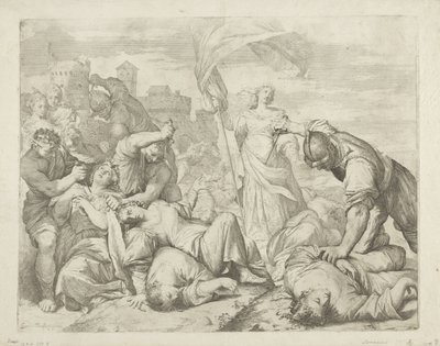 O martírio de Santa Úrsula e das suas companheiras de Giovanni Antonio Lorenzini
