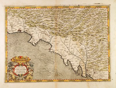 Região da Ligúria Oriental, do Atlas da Itália por Giovanni Antonio Magini, gravura em cobre de Giovanni Antonio Magini
