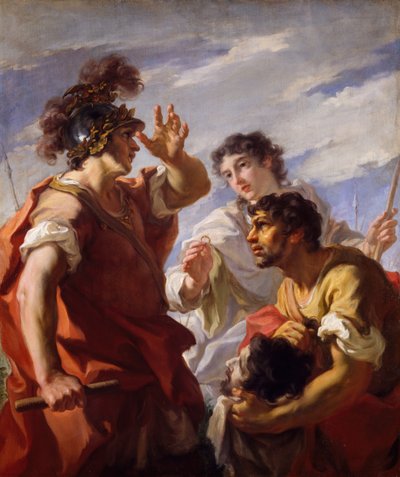 César Antes de Alexandria, 1724-25. de Giovanni Antonio Pellegrini