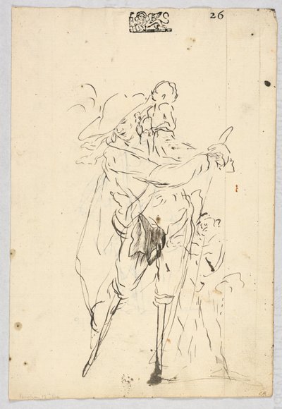 Esboços de homens de pernas de pau de Giovanni Antonio Pellegrini