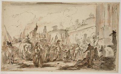 A cabeça de Pompeu apresentada a César de Giovanni Antonio Pellegrini