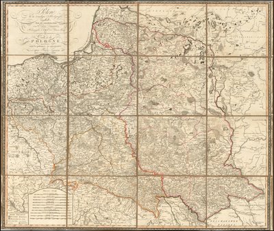 Mapa da Polónia de 1807 de Giovanni Antonio Rizzi-Zannoni