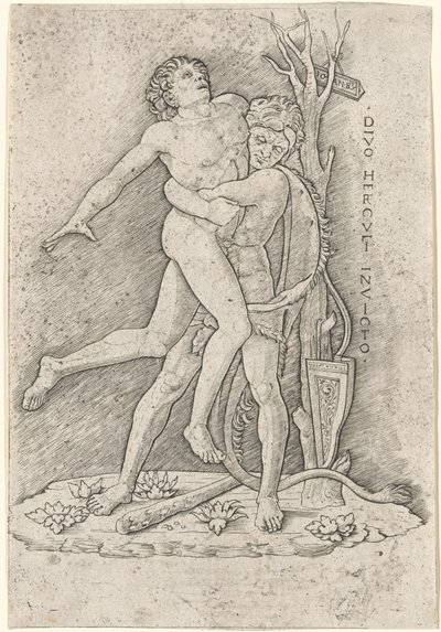 Hércules e Anteu de Giovanni Antonio da Brescia, after Andrea Mantegna