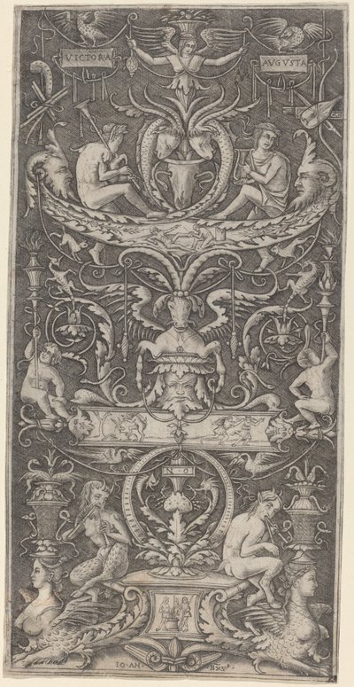 Painel Ornamental com a inscrição "Victoria Augusta" de Giovanni Antonio da Brescia after Nicoletto