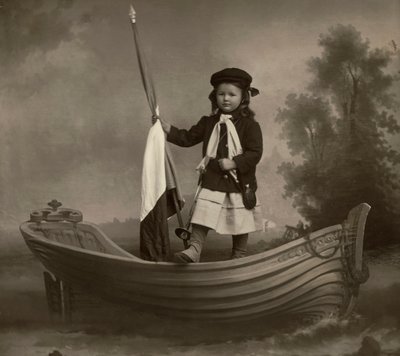 Retrato de Lidia Mastracchio com bandeira de Phillipe de Marlier