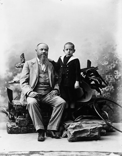 Retrato do homem com menino de Phillipe de Marlier