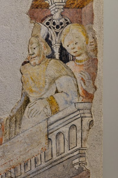 Arquitectura com figuras (fresco) de Giovanni Badile