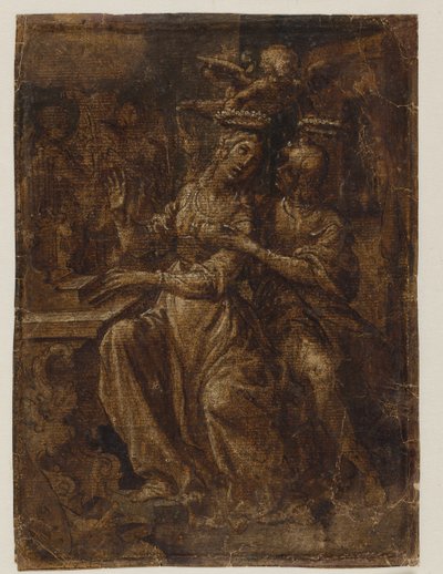 Santa Cecília e Valeriano no órgão de Giovanni Baglione