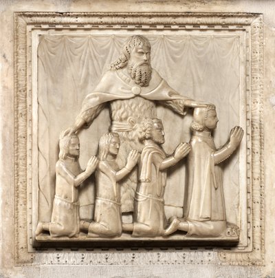 Quatro doadores e São Pedro de Giovanni Balduccio
