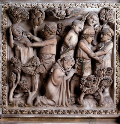 Representação do mártir de Pedro de Verona de Giovanni Balduccio