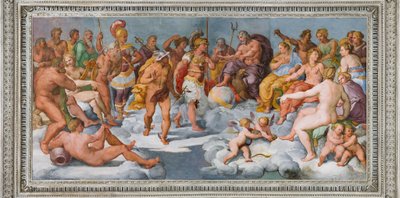 A Assembléia dos Deuses, c.1560 (fresco) de Giovanni Battista Castello
