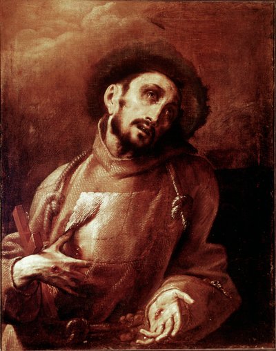São Francisco de Assis em êxtase Pintura de Giovan (Giovanni) Battista Crespi dit Il Cerano (ca. 1575-1632) Dim. 93,5x74 cm Milão, Pinacoteca di Brera de Giovanni Battista  Crespi