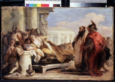 A morte de Dido (A morte de Dido). Pintura de Giambattista Tiepolo (1696-1770). Óleo sobre tela, 40 x 63 cm de Giovanni Battista Tiepolo