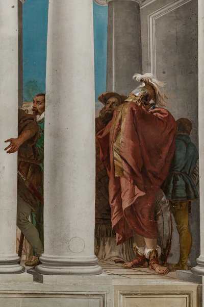 Palazzina (Pequeno Edifício), o hall de entrada: "O Sacrifício da Afigenia", detalhe de Giovanni Battista Tiepolo