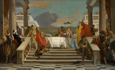O Banquete de Cleópatra e Antônio, por volta de 1747-1750 (óleo sobre tela) de Giovanni Battista Tiepolo