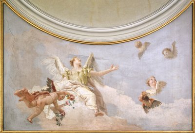 Assunção, por Giovanni Battista Tiepolo (1696-1770), afresco, Detalhe, Oratório de Pureza, Udine de Giovanni Battista Tiepolo