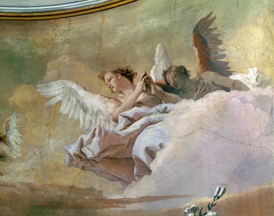 Glória dos Anjos, de Giovanni Battista Tiepolo (1696-1770), Afresco, Detalhe, Oratório da Pureza, Udine de Giovanni Battista Tiepolo