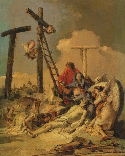 A deposição (óleo sobre tela) de Giovanni Battista Tiepolo