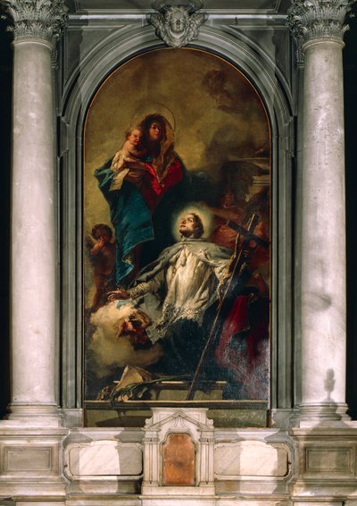 A Virgem aparecendo a São João de Nepomuk de Giovanni Battista Tiepolo