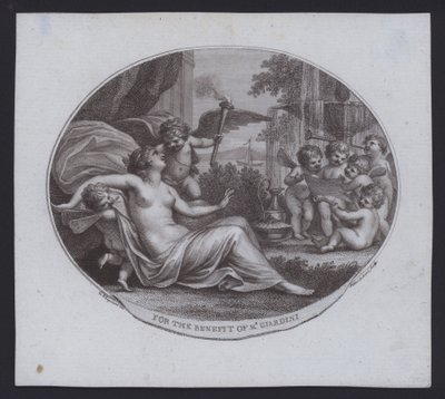 Bilhete benefício para o violinista, compositor e empresário de ópera italiano Felice de Giardini de Giovanni Battista (after) Cipriani