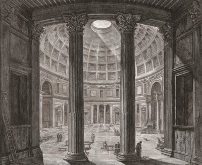 Interior do Panteão, Roma, Itália. Piranesi. de Giovanni Battista (after) Piranesi