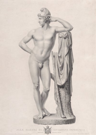 Paris encostada em um toco de árvore, 1817. de Giovanni Battista Balestra