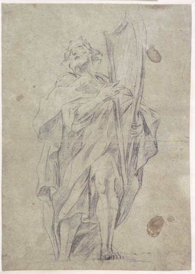 Rei David com sua harpa de Giovanni Battista Beinaschi