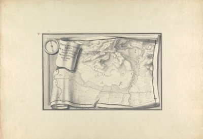 Plano das Ruínas de Sardis com Vestígios de Edifícios Antigos Ainda Existentes em 1750 de Giovanni Battista Borra