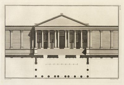 Postura da Grande Entrada da Corte do Templo, 1753 de Giovanni Battista Borra