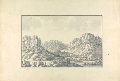 Vista das Cidades ou Ruínas da Colina perto de Damasco de Giovanni Battista Borra