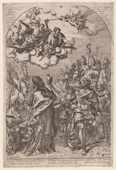 Átila às portas de Roma de Giovanni Battista Bracelli, after Alessandro Algardi