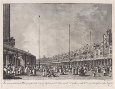 Gravura 9: Procissão no dia de Corpus Christi na Piazza San Marco, de 