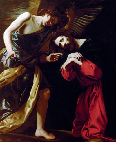 "Christ sur le mont des oliviers" (Cristo no Monte das Oliveiras) Peinture de Giovanni Battista Caracciolo (1578-1635) vers 1615 - Óleo sobre tela Dim 148x124 cm Museu de História de Arte, Vienne de Giovanni Battista Caracciolo