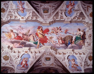 Juno libertando Marte e Erinyes (Fresco de Giovanni Battista Carlone