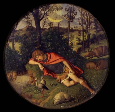Endimião adormecido, 1505-1508 de Giovanni Battista Cima da Conegliano