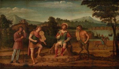 O Julgamento de Midas. O Concurso Musical entre Apolo e Marsyas de Giovanni Battista Cima da Conegliano