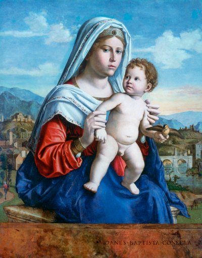 A Virgem e o Menino, c1505. de Giovanni Battista Cima da Conegliano