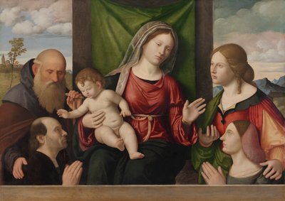 Virgem e Menino com Santos e Doadores de Giovanni Battista Cima da Conegliano