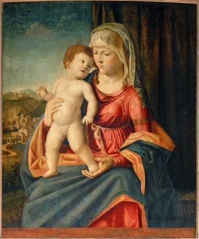 Virgem e criança ... de Giovanni Battista Cima da Conegliano
