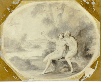 Adão e Eva no Paraíso de Giovanni Battista Cipriani