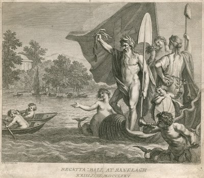 Bola de Regata em Ranelagh Gardens, Millbank, Londres, 23 de junho de 1775 de Giovanni Battista Cipriani