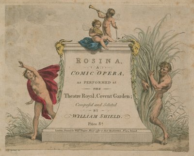 Rosina, uma ópera cômica realizada no Theatre Royal, Covent Garden de Giovanni Battista Cipriani