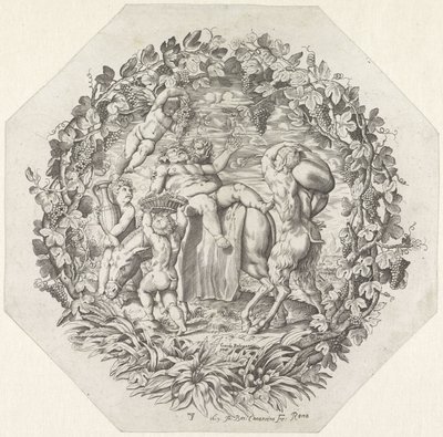Bacchanal com Silenus bêbado de Giovanni Battista Costantini